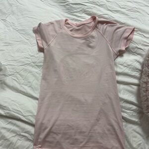 Pink Short Sleeve Athletic Top